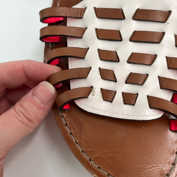 COACH Putnam Platform Huarache Leather Sandals - Picture 8 of 12